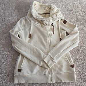 Wanakome Women's Hestia Cowl Neck Full-zip Heavyweight Hoodie Oversized Sz M...